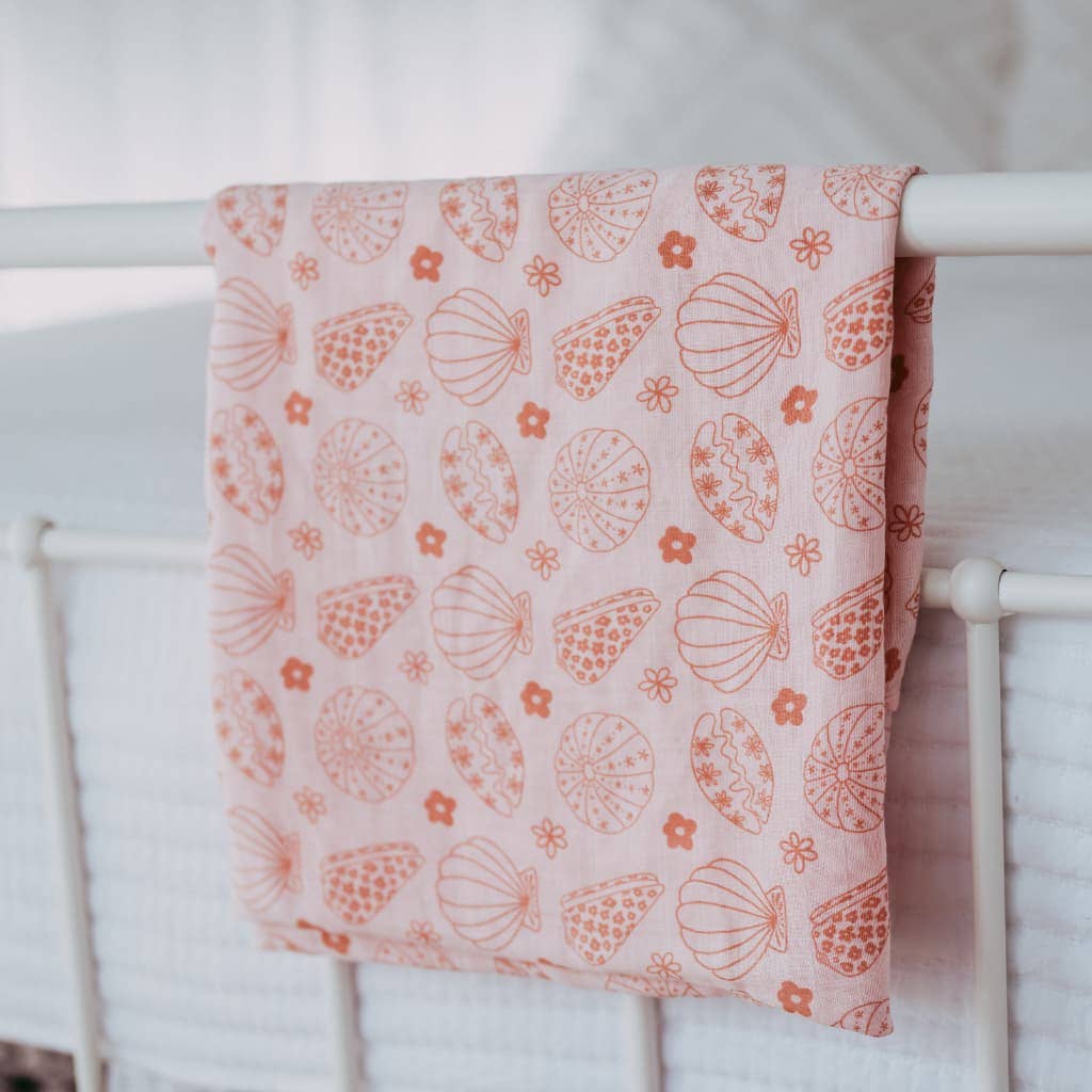 Shell-abrate Muslin Swaddle Blanket