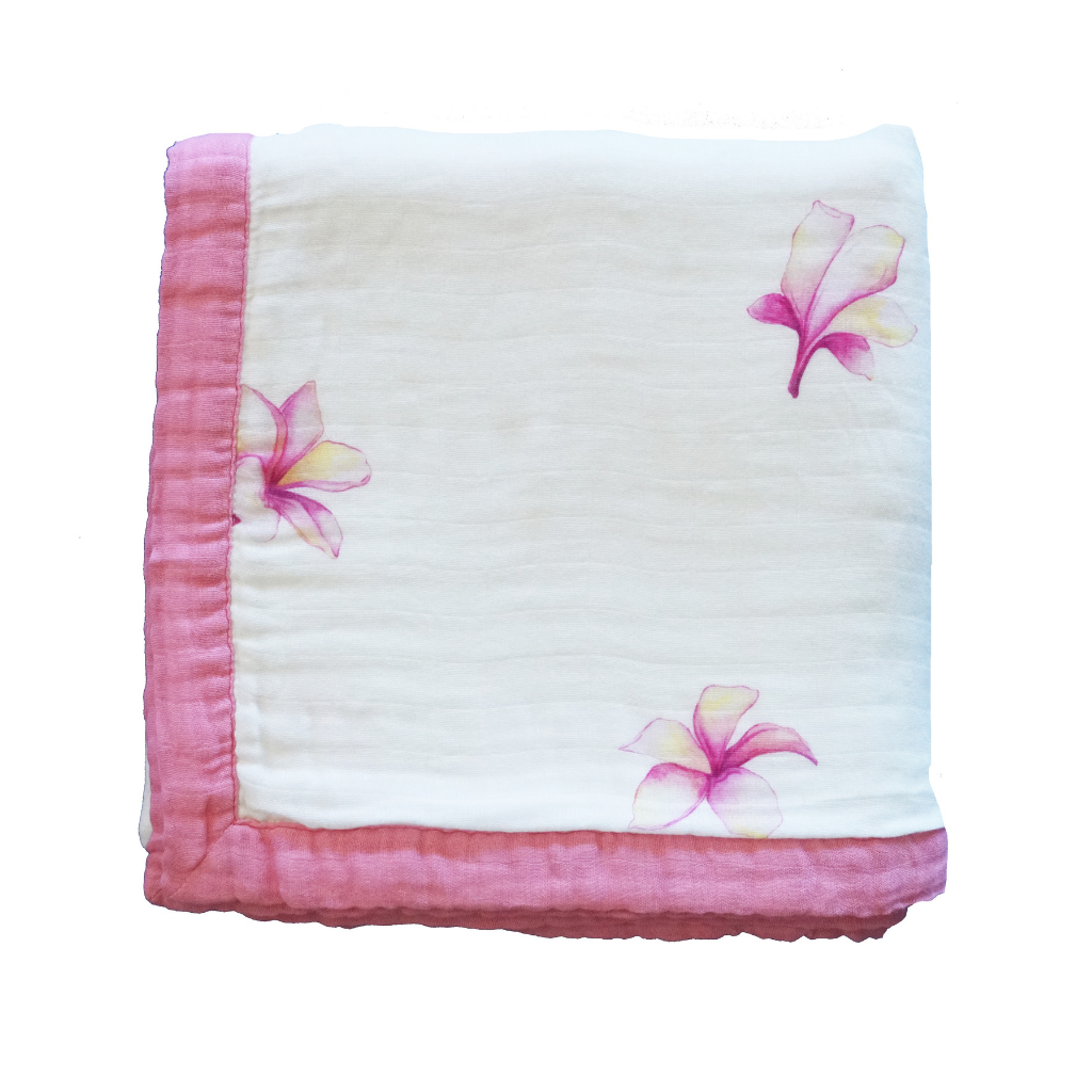 Plumeria Baby Quilt