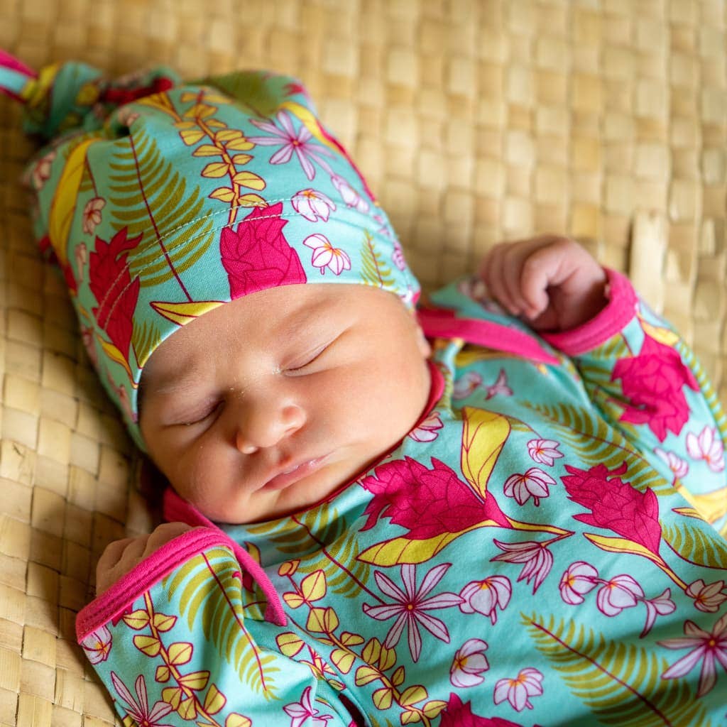 Tūtū's Garden Bamboo Layette Gown