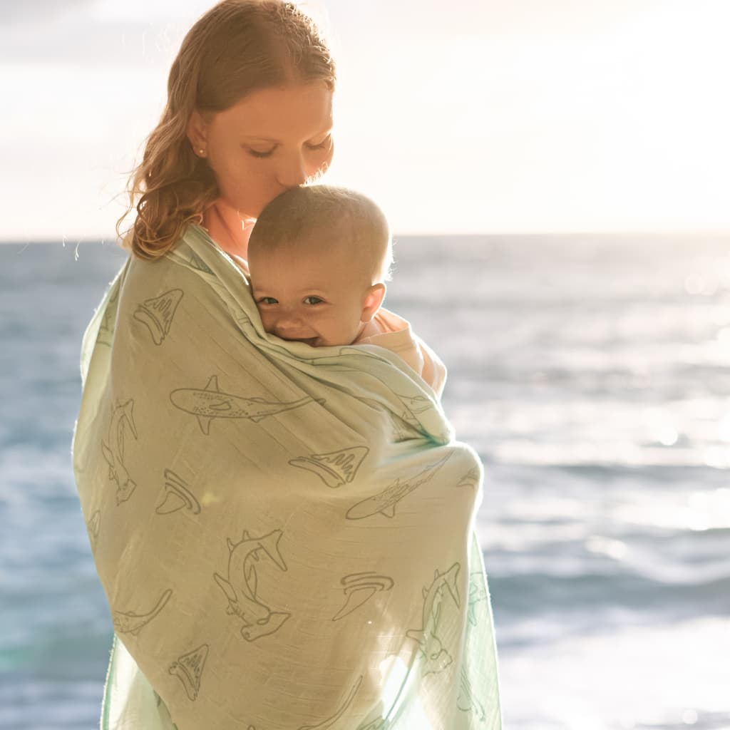 Fin-tastic Muslin Swaddle Blanket