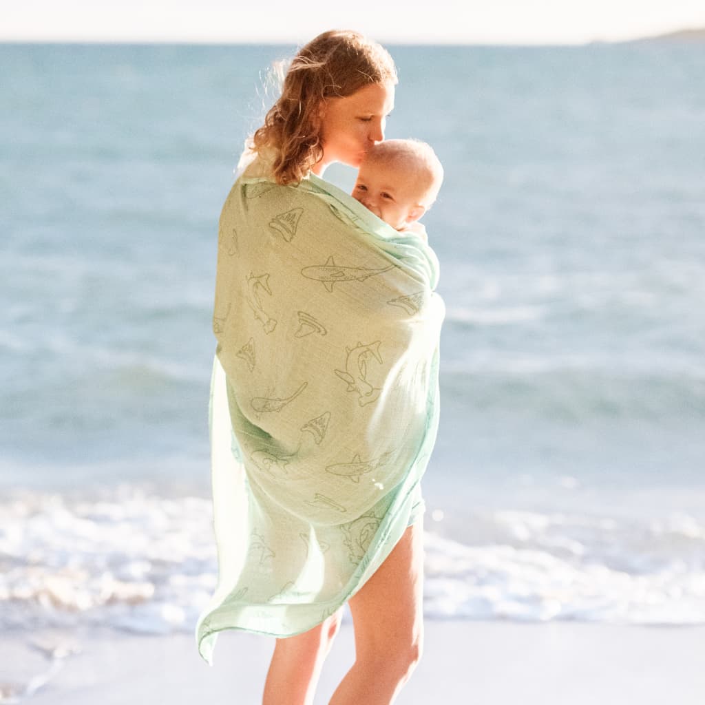 Fin-tastic Muslin Swaddle Blanket