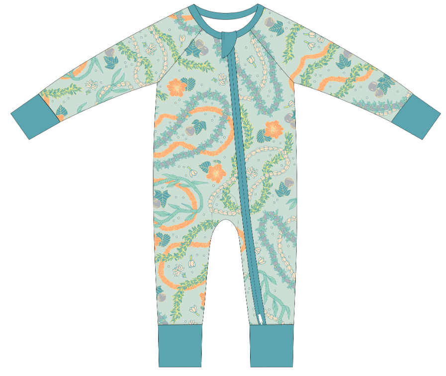 Lei Stand Baby Bamboo Coverall