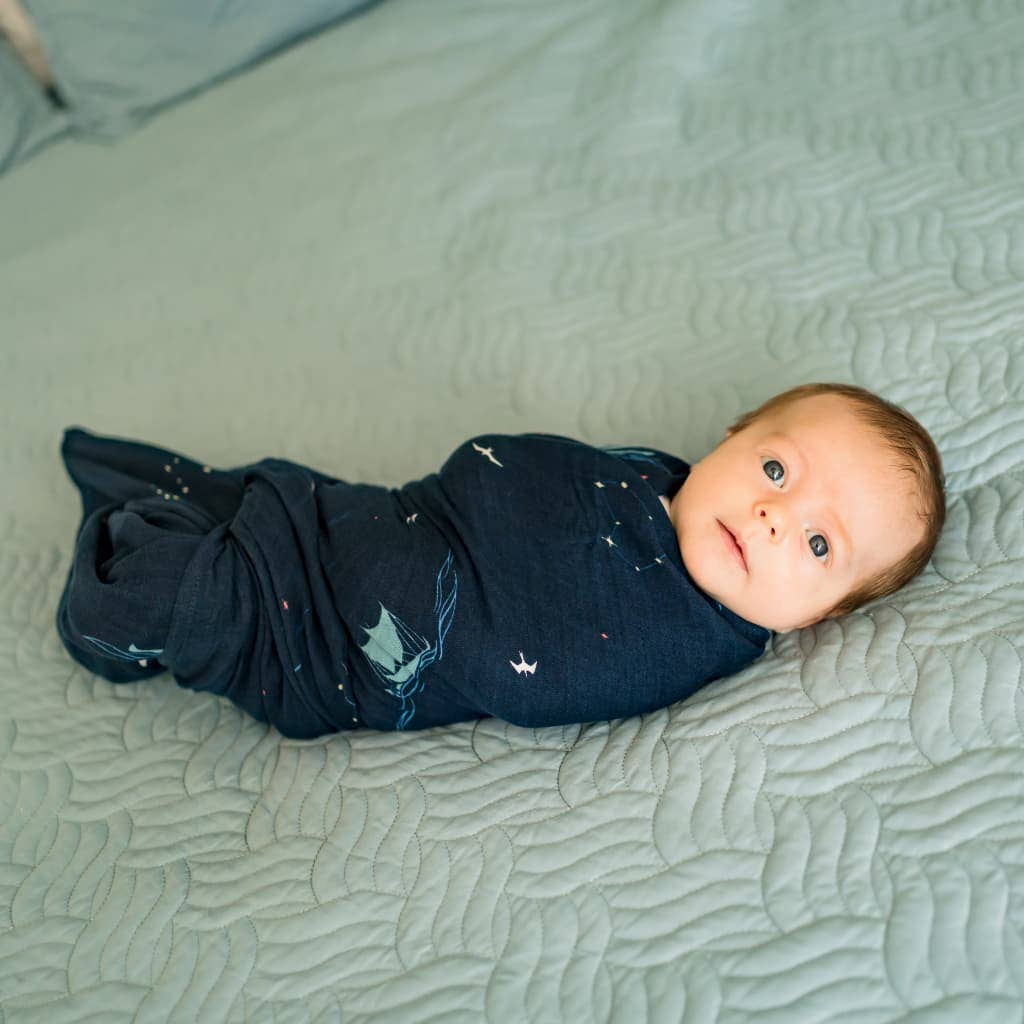 Wayfinding Muslin Swaddle Blanket