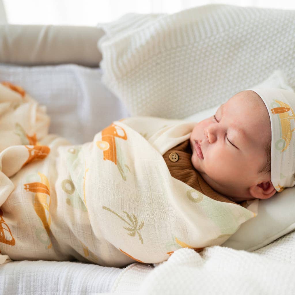 Beach Bound Muslin Swaddle Blanket