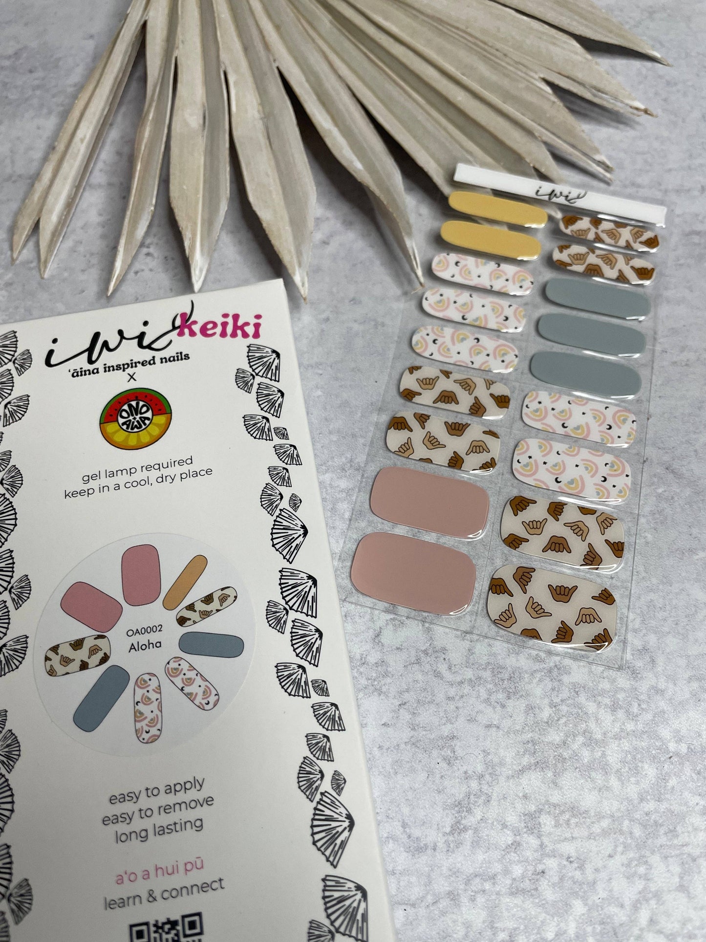 ʻOno & ʻAwa x Iwi Nails: Aloha (keiki/kids)