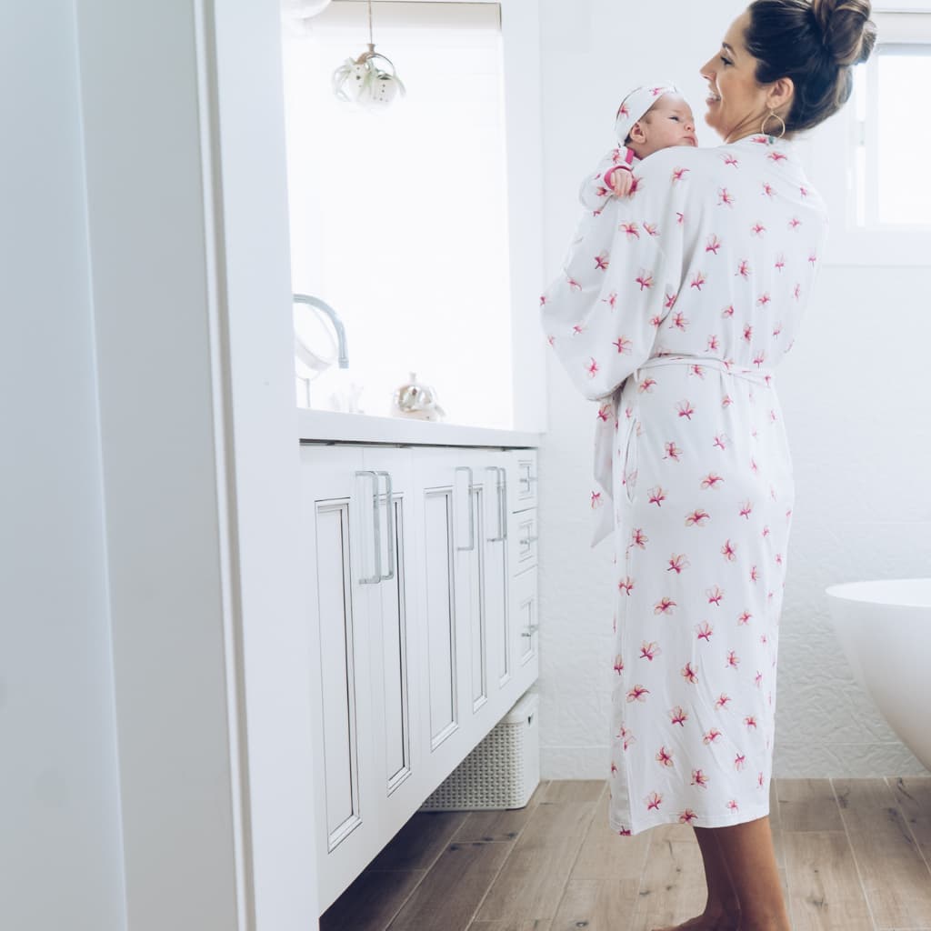 Plumeria Bamboo Mama Robe