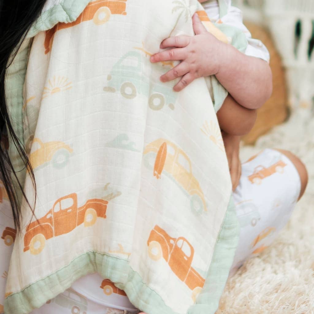 Beach Bound Baby Bamboo Security Blanket