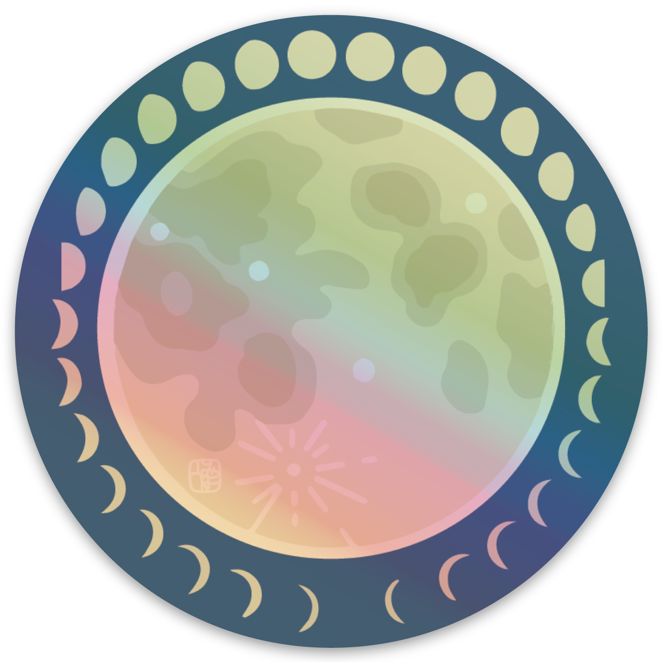 Kaulana Mahina Holographic Stickers