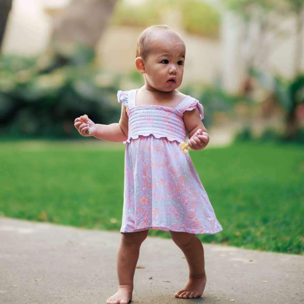 Lei Day Kids Bamboo Smocked Dress