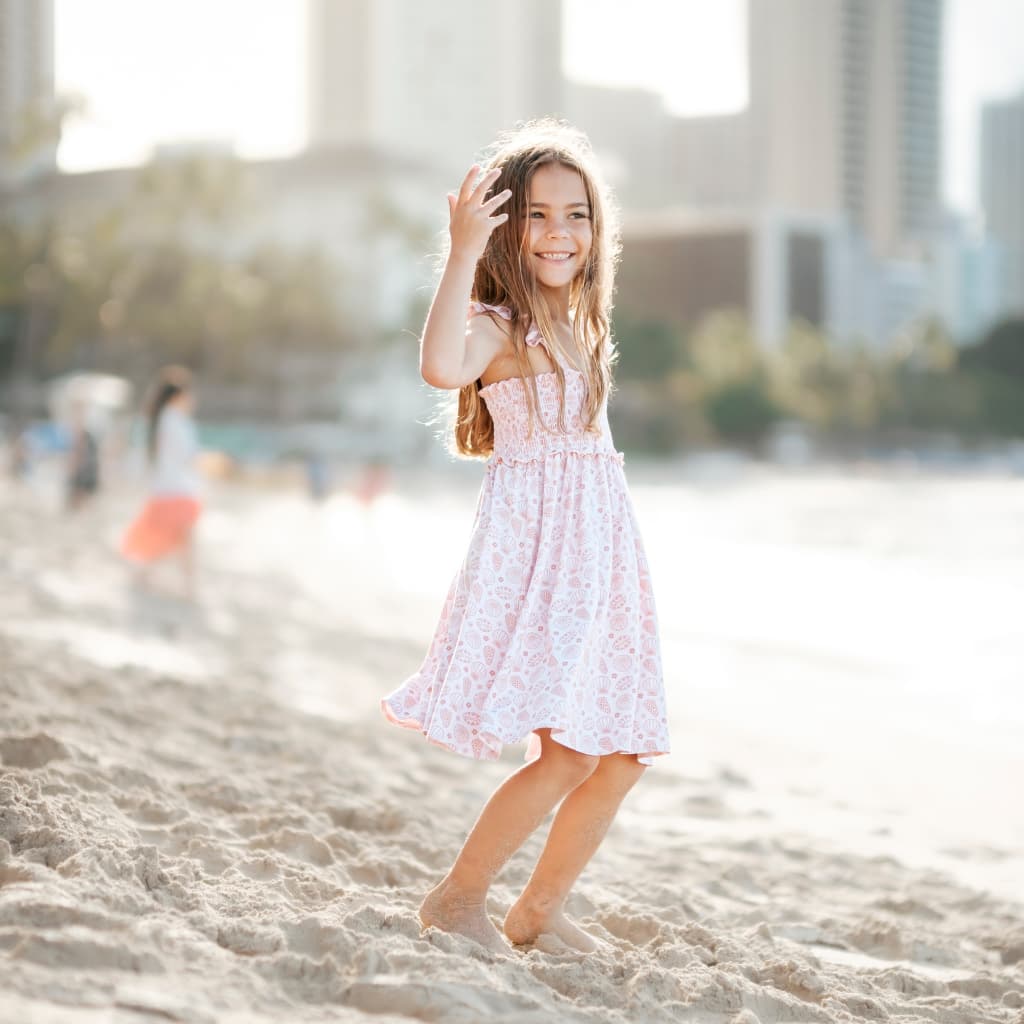 Shell-abrate Bamboo Smocked Dress