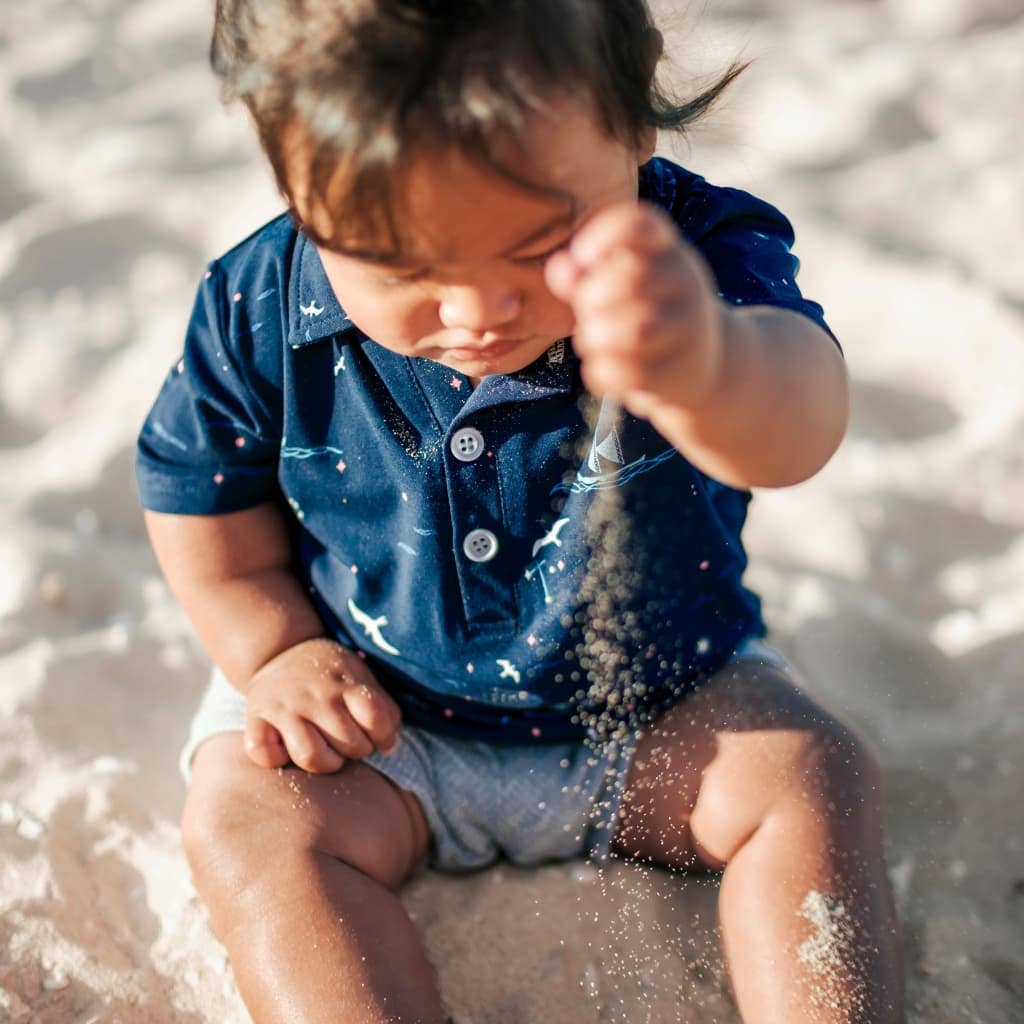 Wayfinding Bamboo Kids Polo Shirt