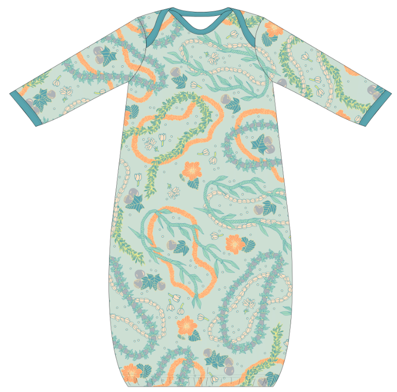 Lei Stand Bamboo Layette Gown