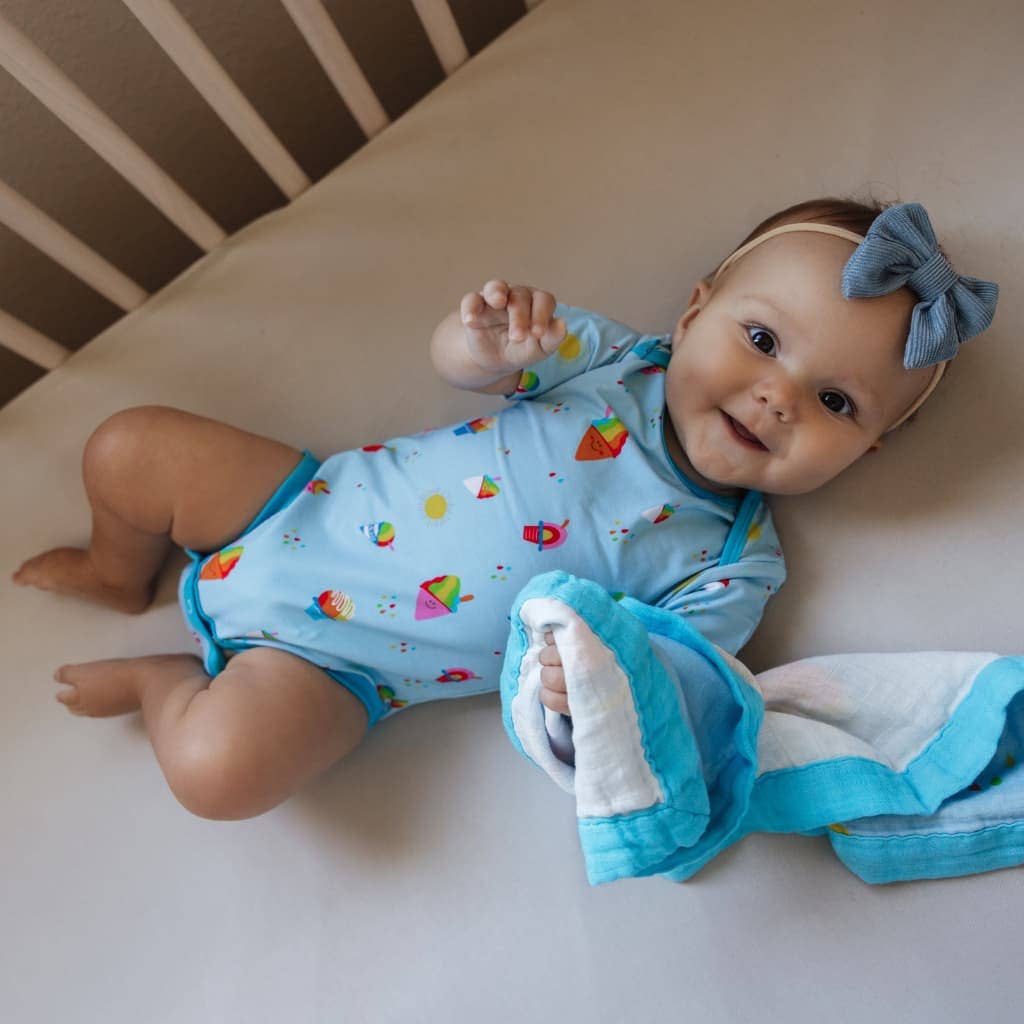 Rainbow Shave Ice Baby Bamboo Onesie