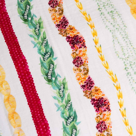 Lei Poinaole Bamboo Muslin Kapa Moe (Swaddle Blanket)