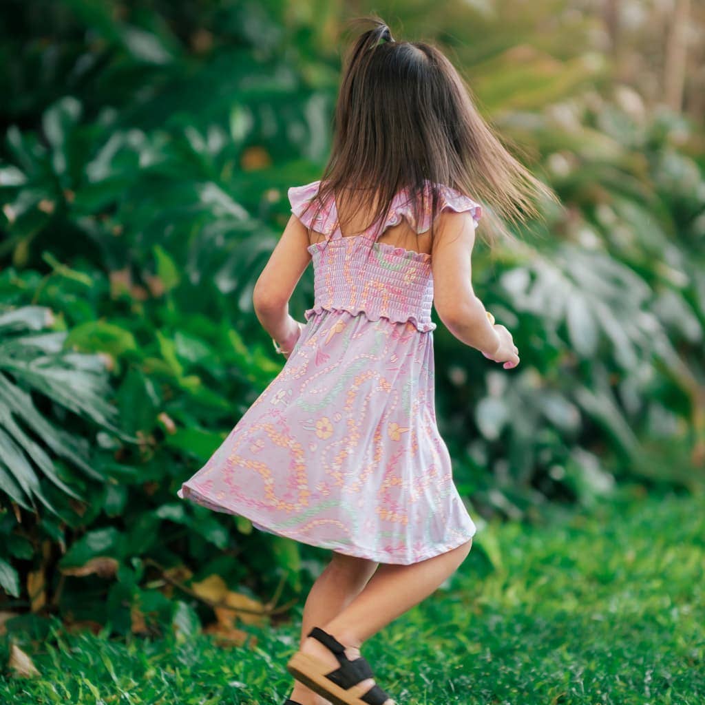 Lei Day Kids Bamboo Smocked Dress