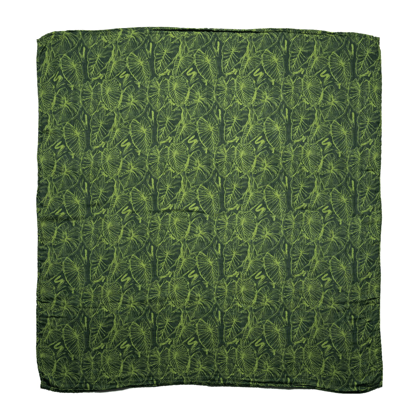 Green Kalo Scribble Bamboo Muslin Kapa Moe (Swaddle Blanket)