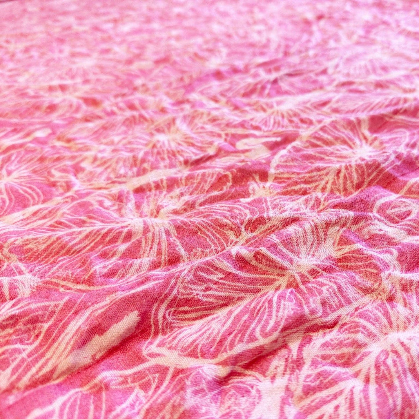 Pink Kalo Scribble Bamboo Muslin Kapa Moe (Swaddle Blanket)