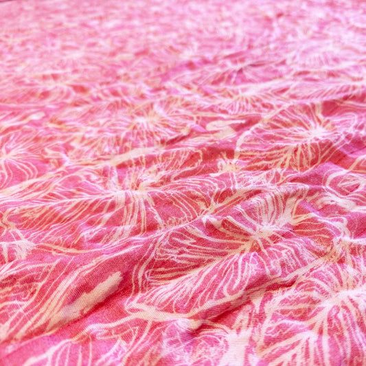 Pink Kalo Scribble Bamboo Muslin Kapa Moe (Swaddle Blanket)