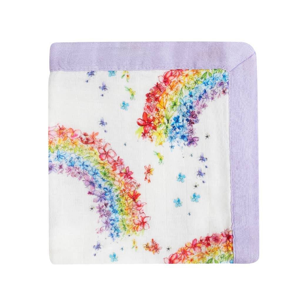 Flower Shower Baby Bamboo Security Blanket