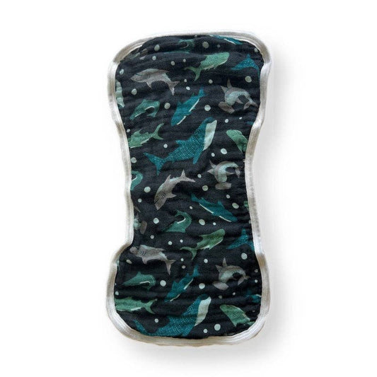 Hawaii Na Mano Sharks Bamboo Muslin Burp Cloth