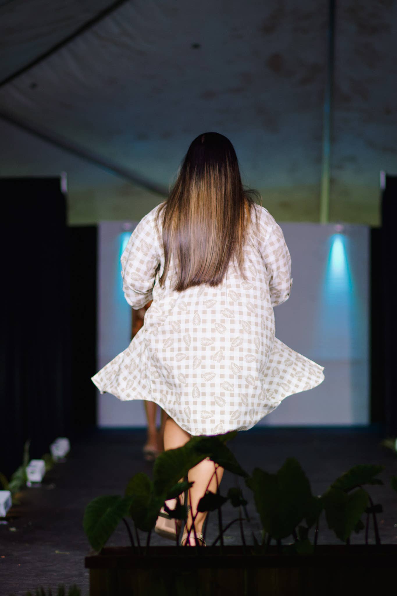 Aloha Shirt Dress ~ Tan Palaka
