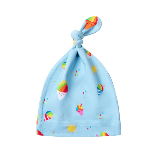 Rainbow Shave Ice Baby Bamboo Knotted Hat