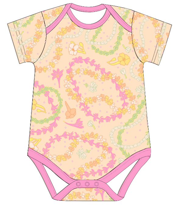 Lei Day in Sand Bamboo Onesie