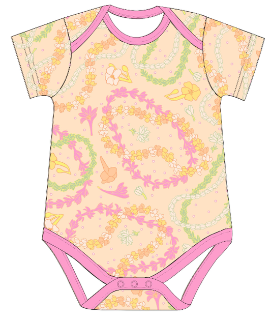 Lei Day in Sand Bamboo Onesie