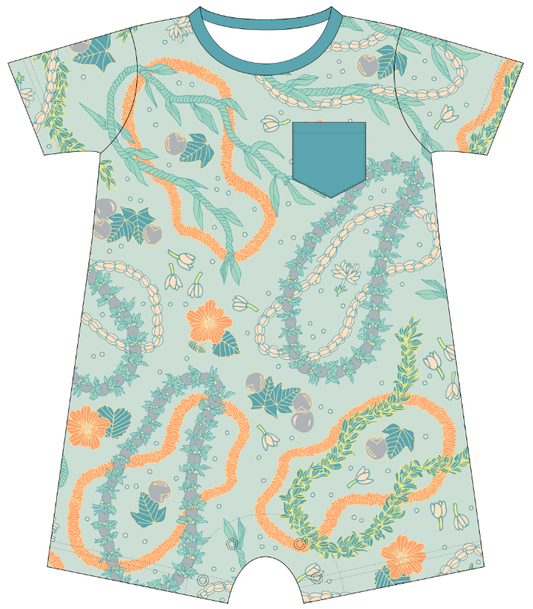 Lei Stand Baby Bamboo Shortie Romper