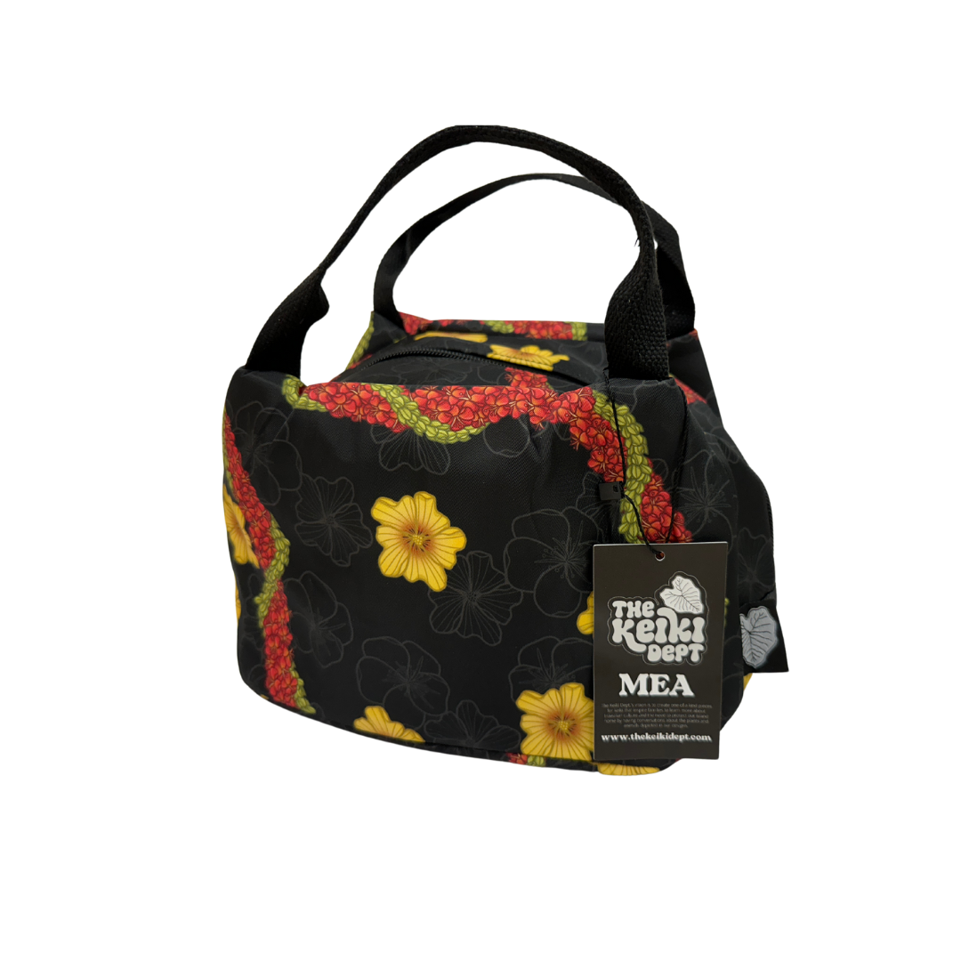 Hawaiian Black Pua Liilii Lunch Tote