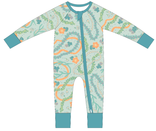Lei Stand Baby Bamboo Coverall