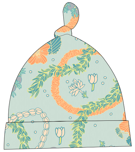 Lei Stand Baby Bamboo Knotted Hat