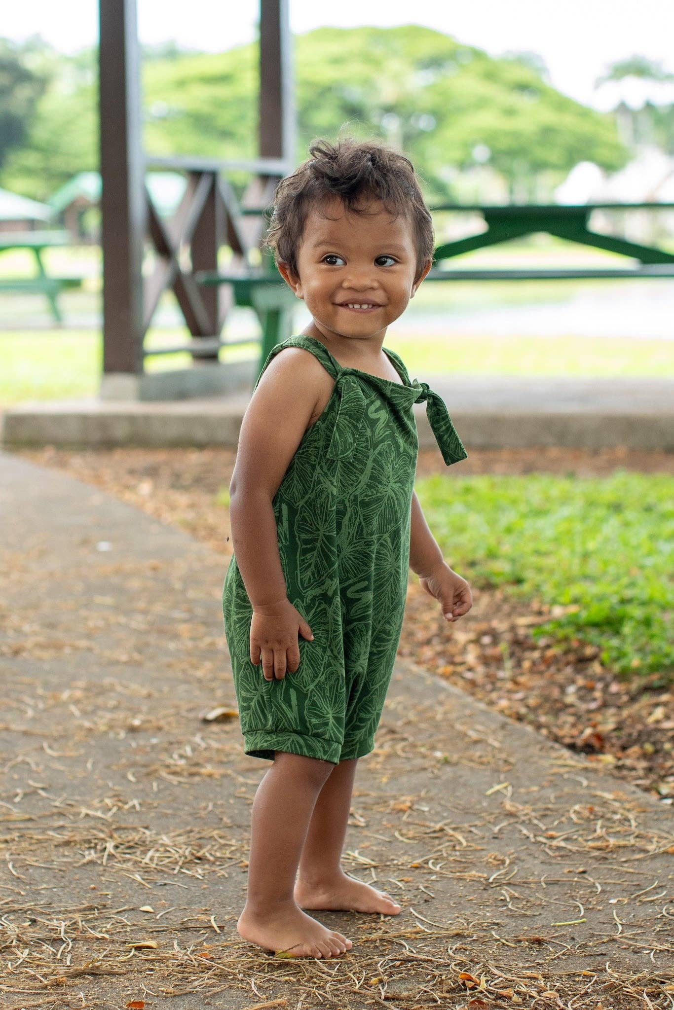 Green Kalo Scribble Makani Overall