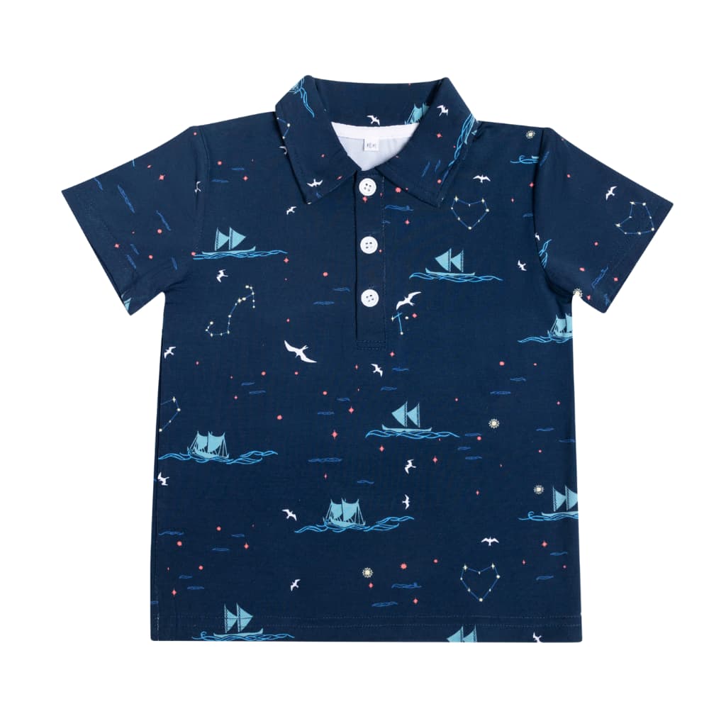 Wayfinding Bamboo Kids Polo Shirt