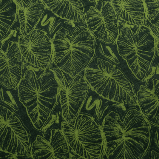 Green Kalo Scribble Bamboo Muslin Kapa Moe (Swaddle Blanket)