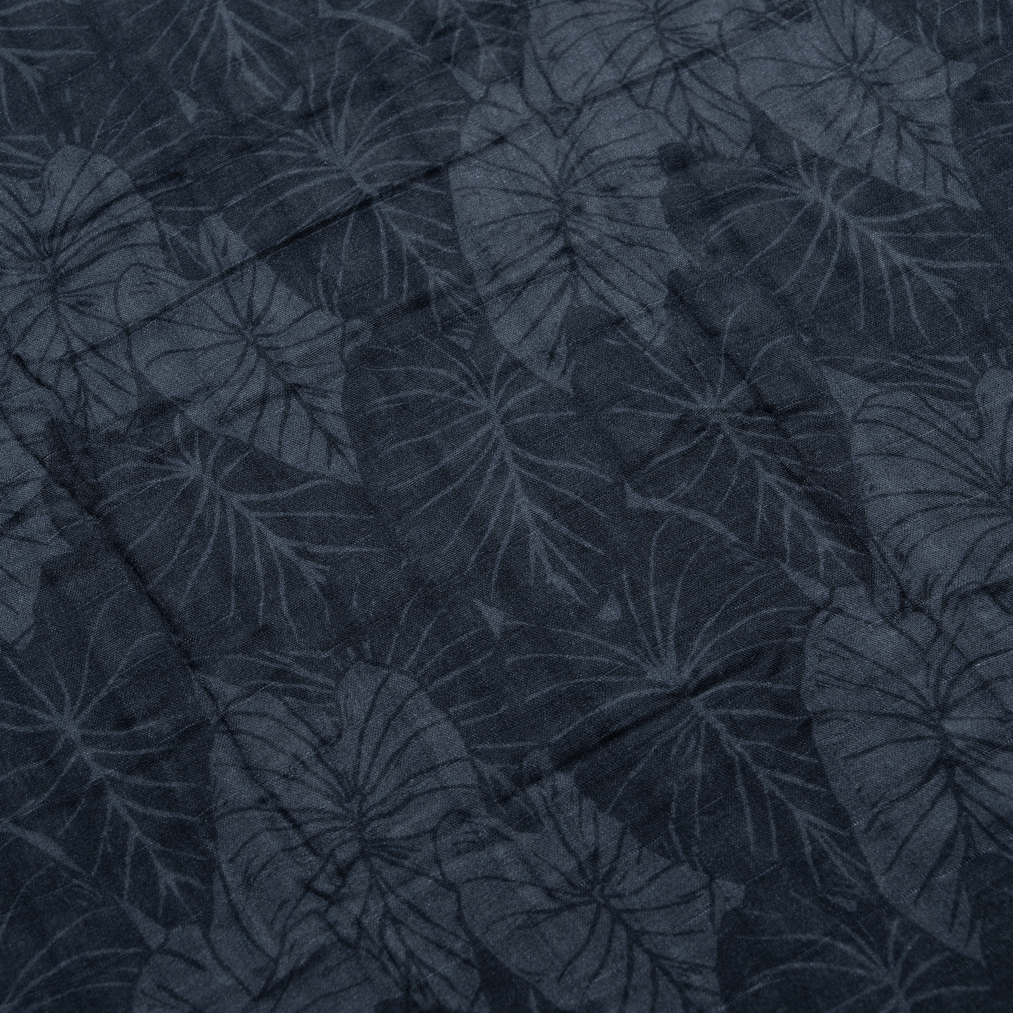 Black Loʻi Kalo Bamboo Muslin Kapa Moe (Swaddle Blanket)