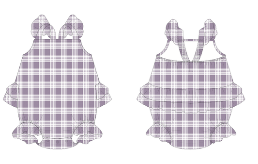 Poi Palaka Ruffle Bamboo Romper