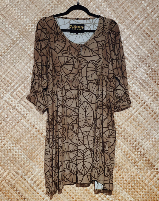 Kamakani Dress ~ Lo'i Kalo X Brown