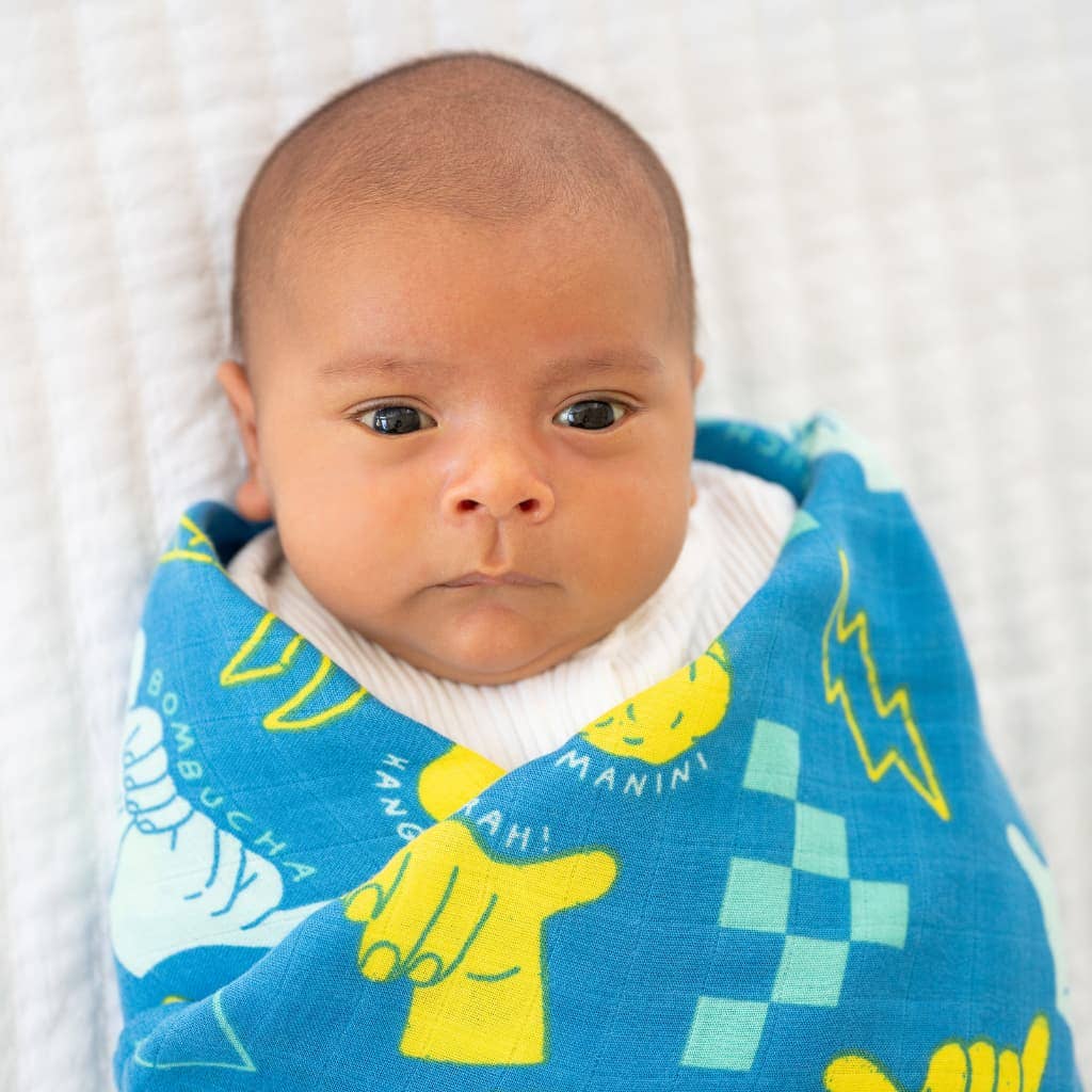 Shaka Code Muslin Baby Swaddle Blanket