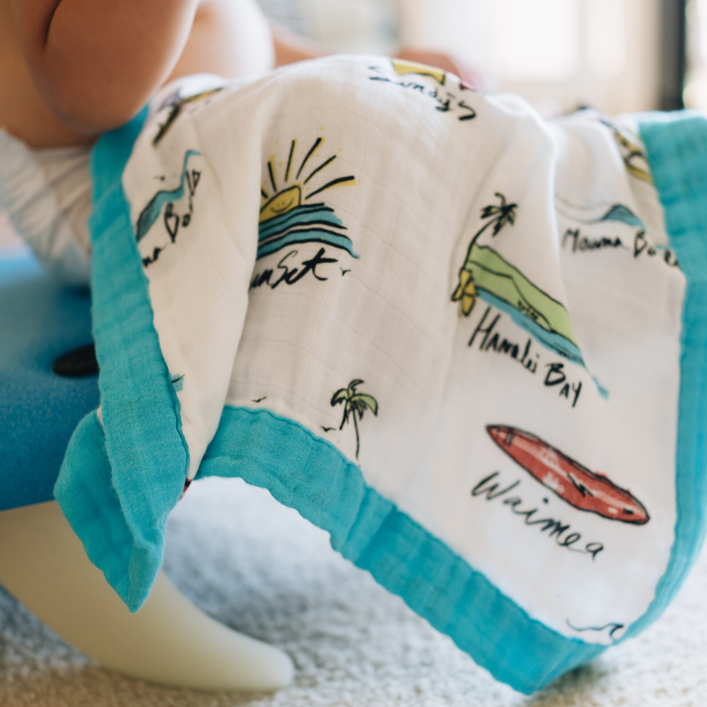 Surf Report Baby Bamboo Security Blanket