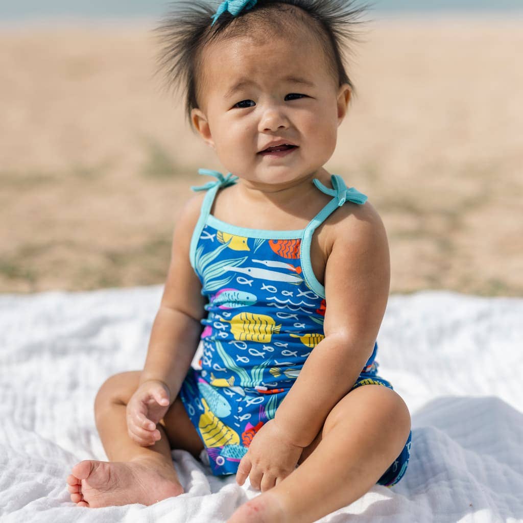 Gone Snorkeling Girl Shortie Bamboo Romper