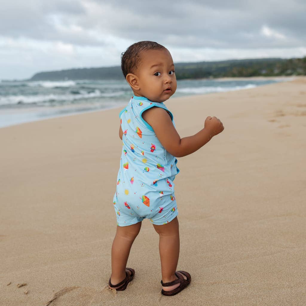 Rainbow Shave Ice Tank Top Baby Bamboo Romper