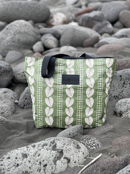 Large Spalsh Proof Tote Bag ~ Kalo X Ulana Olive