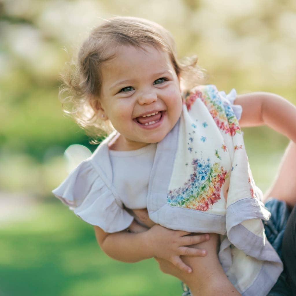 Flower Shower Baby Bamboo Security Blanket