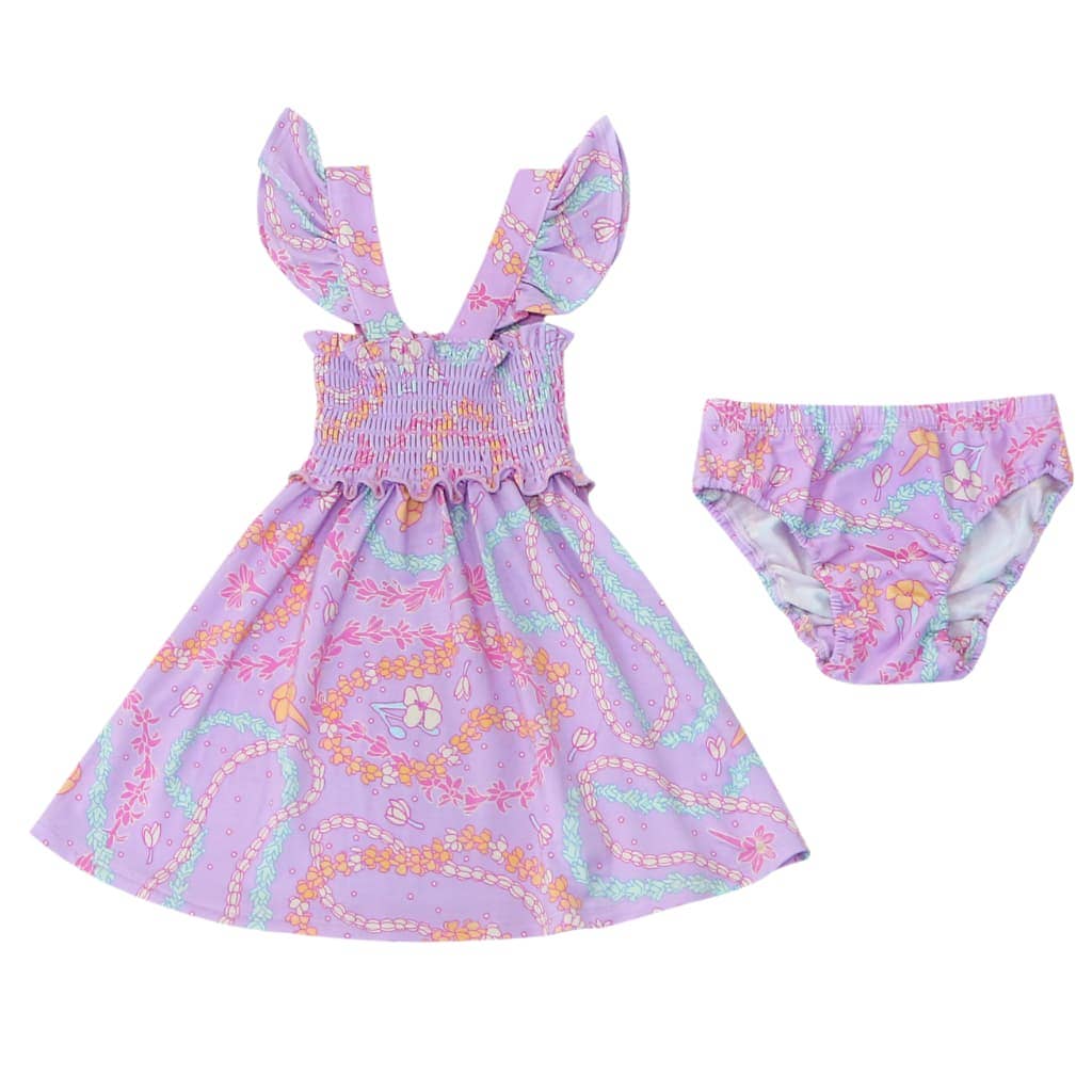 Lei Day Kids Bamboo Smocked Dress