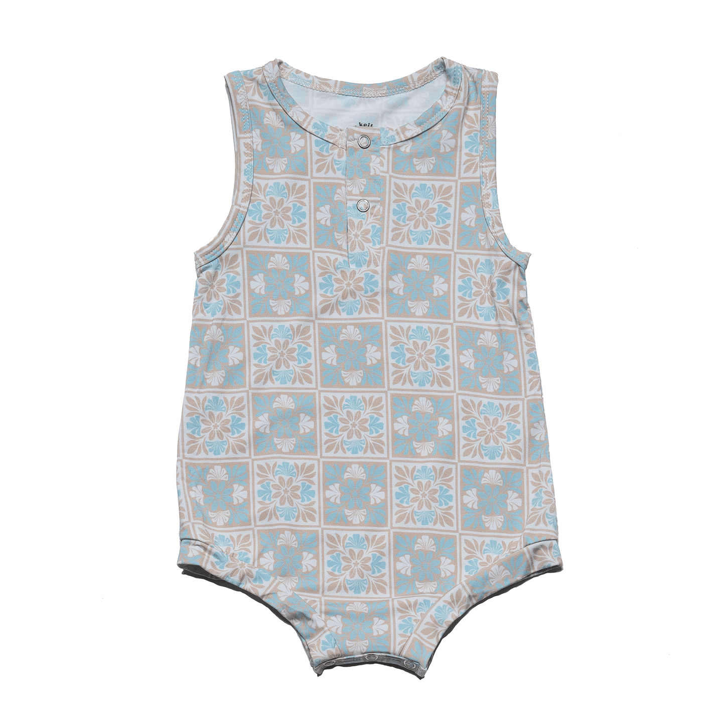 Blue Kuiki Bamboo Tank Romper