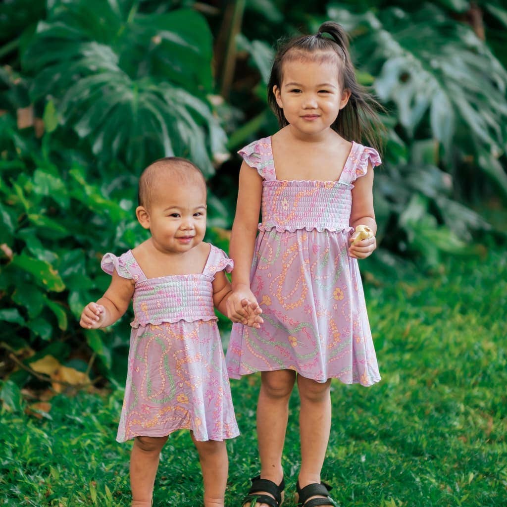 Lei Day Kids Bamboo Smocked Dress