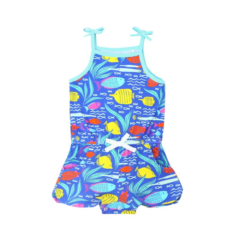 Gone Snorkeling Girl Shortie Bamboo Romper