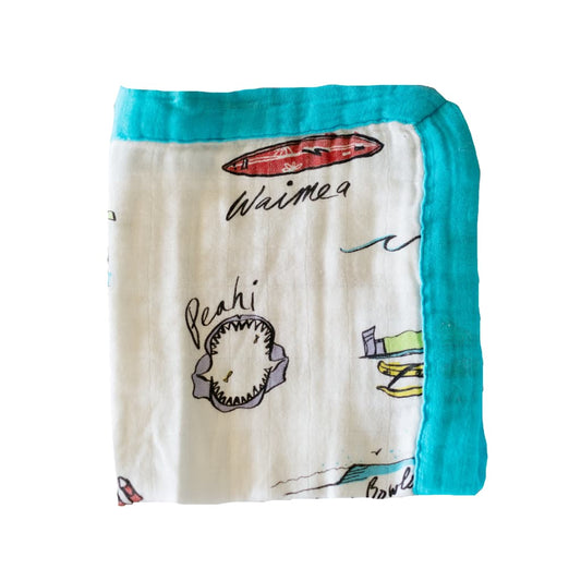 Surf Report Baby Bamboo Security Blanket