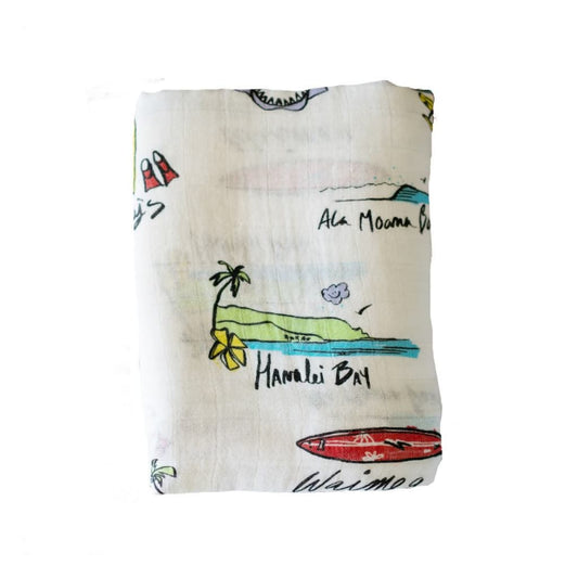 Surf Report Muslin Baby Swaddle Blanket